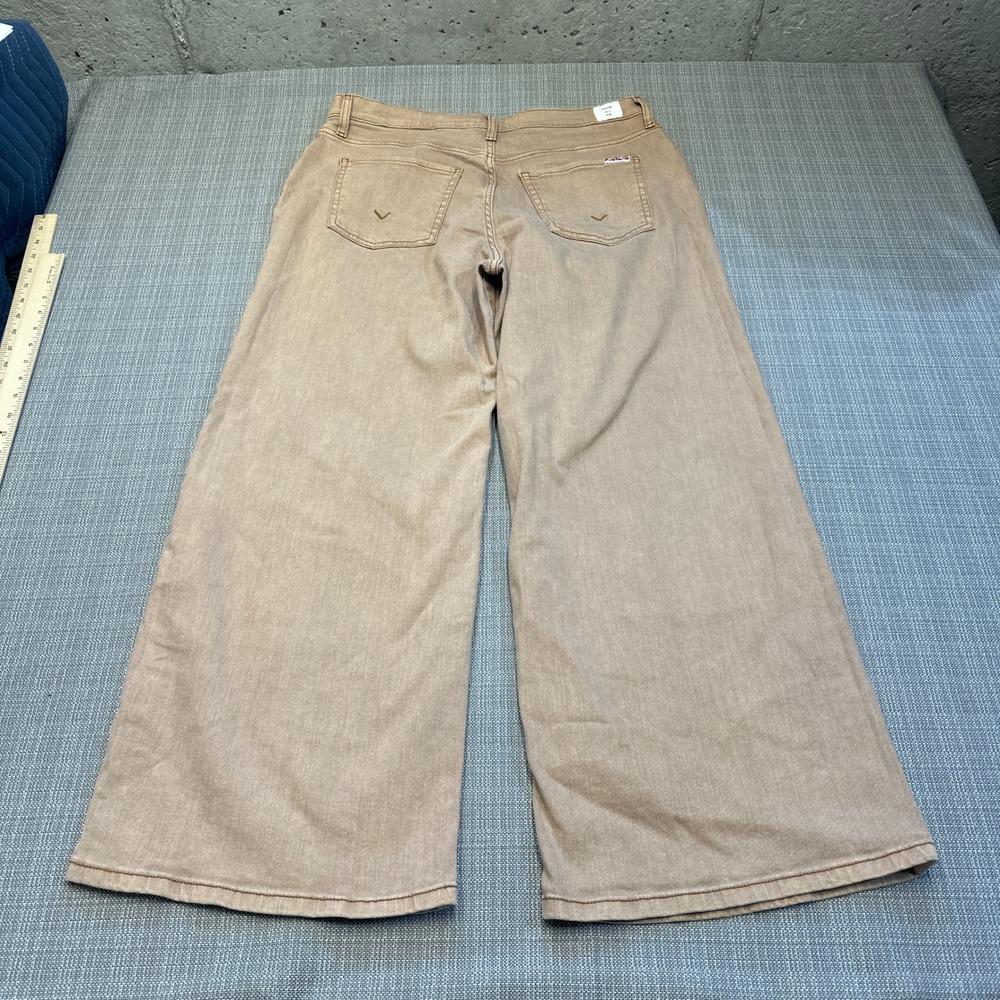 Hudson Jolene Wide Leg High Rise Jeans Pants size 31 Vintage Khaki Tan - Picture 4 of 12